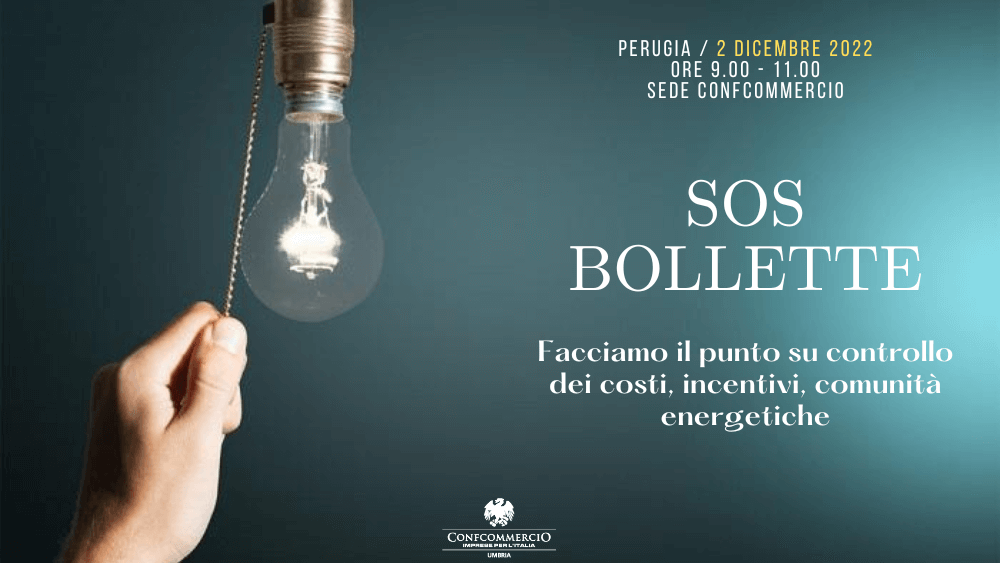 SOS bollette, seminario su controllo dei costi, incentivi, comunità energetiche